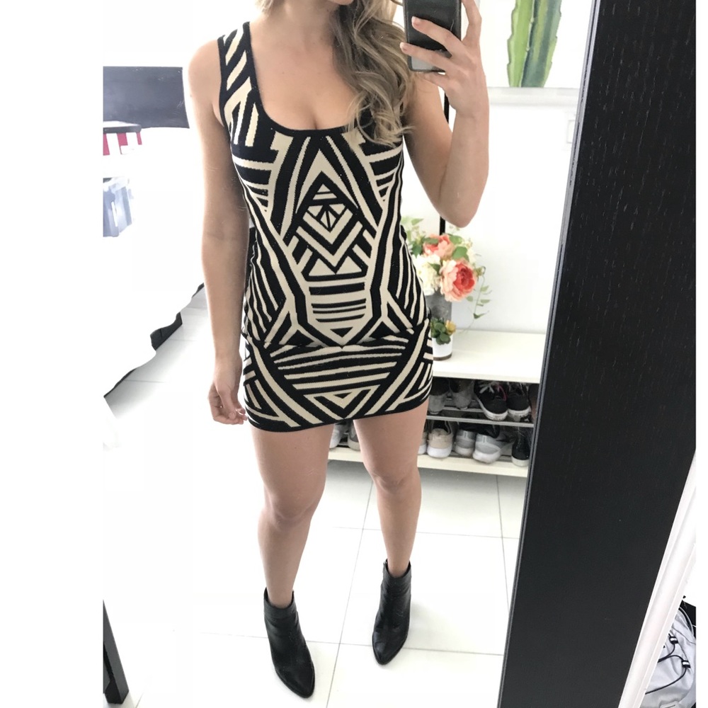 Geo Print Bandage Dress